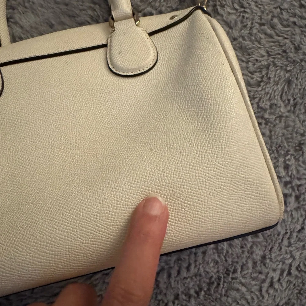 COACH Mini Bennett White Leather Handbag - Picture 9 of 15